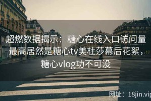 超燃数据揭示：糖心在线入口访问量最高居然是糖心tv美杜莎幕后花絮，糖心vlog功不可没
